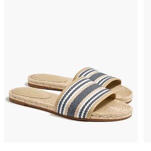 J. Crew navy blue and Tan Sandals Nautical-Inspired Design